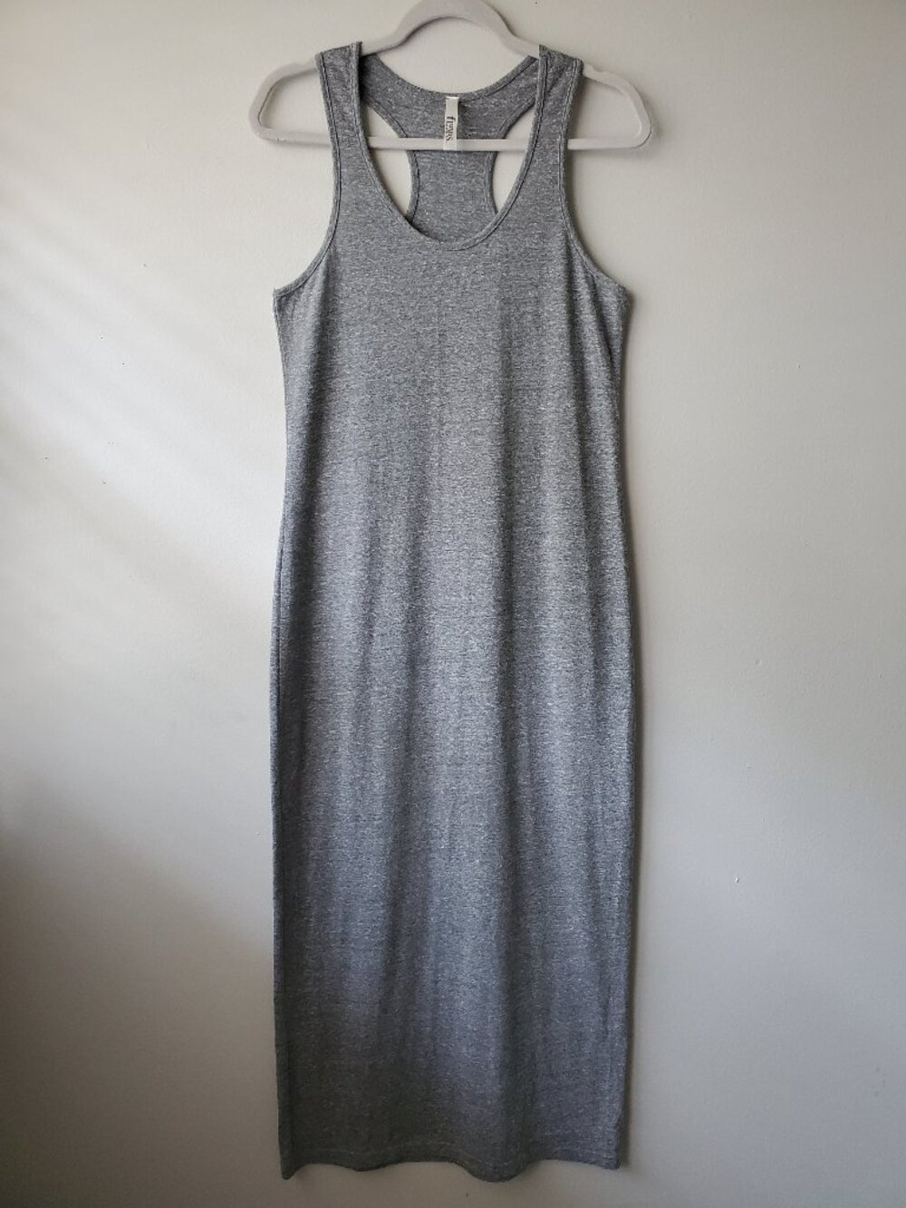 Fluxus Heather Grey Loose Racerback Maxi Dress Size Small